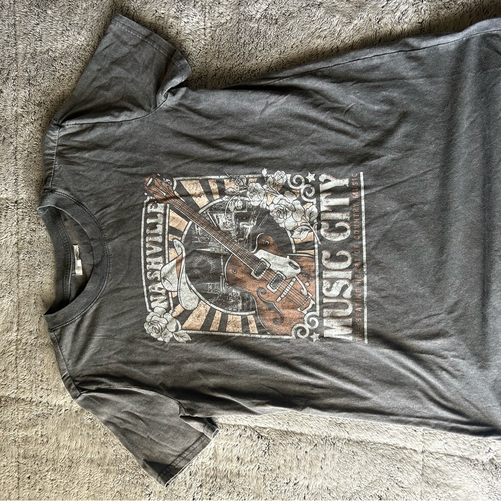 Maurices Nashville Music City Graphic Tee - Charcoal